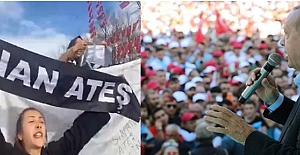 Erdoğan'ın Bursa Mitinginde "Sinan Ateş" pankartlarına polis müdahale etti