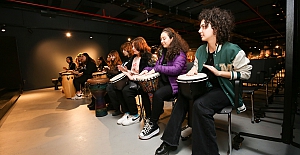 Müzede ritim atölyesine katıldılar