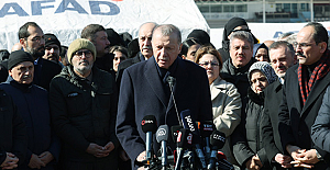 Cumhurbaşkanı Erdoğan, Kahramanmaraş’ta deprem bölgesinde incelemelerde bulundu