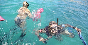 Bodrum Belediyesi'nden deniz dibi temizliği