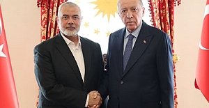 Cumhurbaşkanı Erdoğan, Hamas Siyasi Büro Başkanı Heniyye ile İstanbul'da bir araya geldi