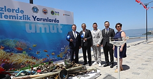 Gemlik Belediye Başkanı deniz dip temizliğine katıldı
