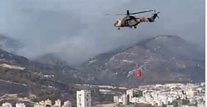 Yangınlarla mücadelede TSK helikopterleri görev başında