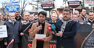 Bursa'dan Filistin için güçlü tepki: "Siyonist rejim şunu bilsin ki; zalimlerin topuna, canımızla başımızla direneceğiz!.."